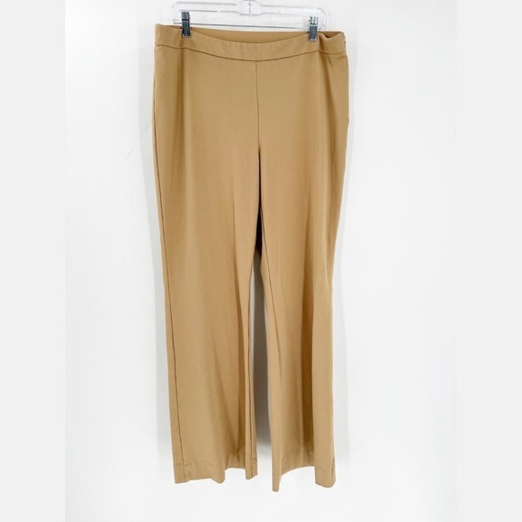 Chico's Beige Stretch Side Zip Wide Leg Trousers Women's Size 2.5T U.S. 14T - Picture 1 of 12